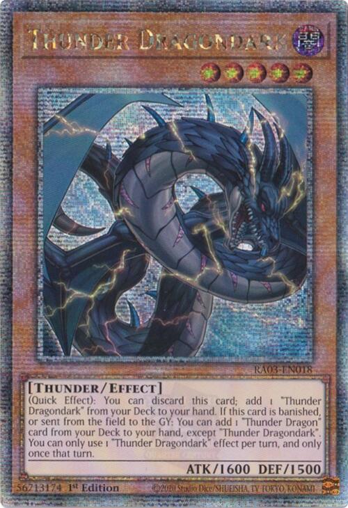 Thunder Dragondark (Quarter Century Secret Rare) [RA03-EN018] Quarter Century Secret Rare | Jomio and Rueliete's Cards and Comics