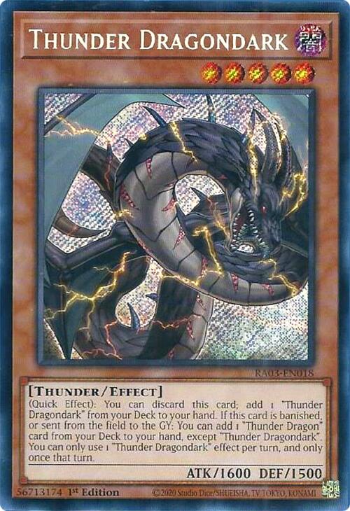 Thunder Dragondark (Secret Rare) [RA03-EN018] Secret Rare | Jomio and Rueliete's Cards and Comics