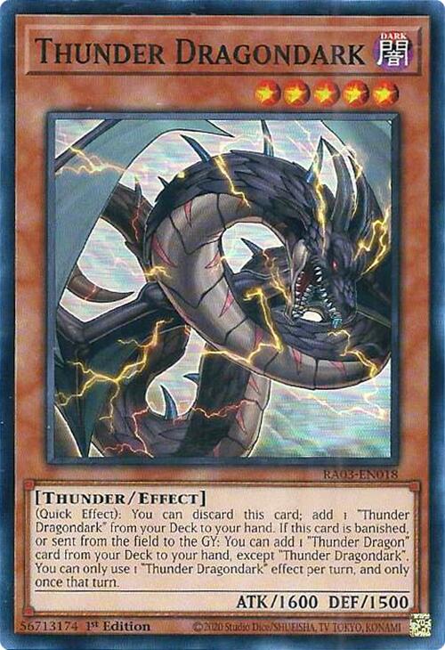 Thunder Dragondark [RA03-EN018] Super Rare | Jomio and Rueliete's Cards and Comics