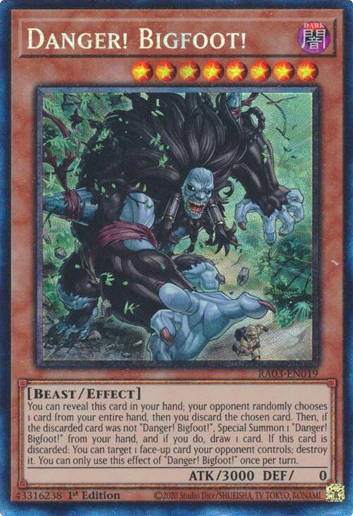 Danger! Bigfoot! (CR) [RA03-EN019] Prismatic Collector's Rare | Jomio and Rueliete's Cards and Comics