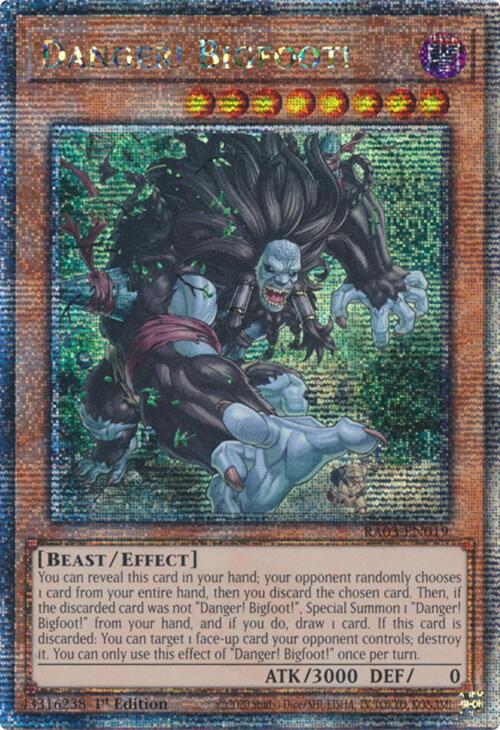 Danger! Bigfoot! (Quarter Century Secret Rare) [RA03-EN019] Quarter Century Secret Rare | Jomio and Rueliete's Cards and Comics