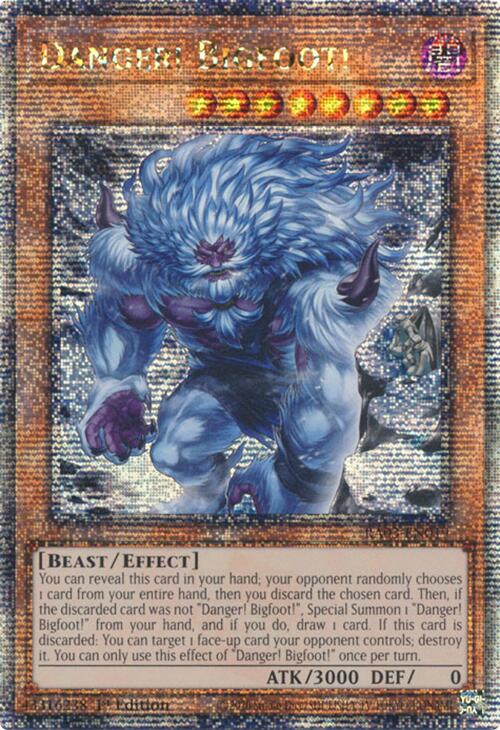Danger! Bigfoot! (Alternate Art) (Quarter Century Secret Rare) [RA03-EN019] Quarter Century Secret Rare | Jomio and Rueliete's Cards and Comics
