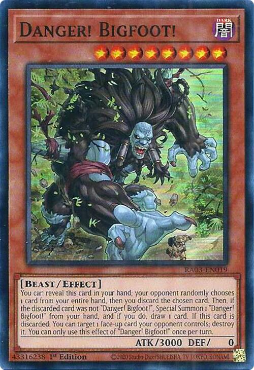 Danger! Bigfoot! [RA03-EN019] Super Rare | Jomio and Rueliete's Cards and Comics