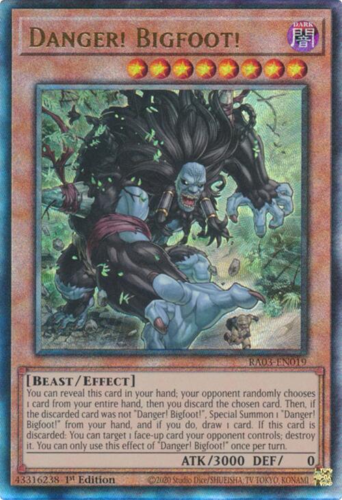 Danger! Bigfoot! (UTR) [RA03-EN019] Prismatic Ultimate Rare | Jomio and Rueliete's Cards and Comics