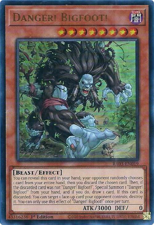 Danger! Bigfoot! (UR) [RA03-EN019] Ultra Rare | Jomio and Rueliete's Cards and Comics