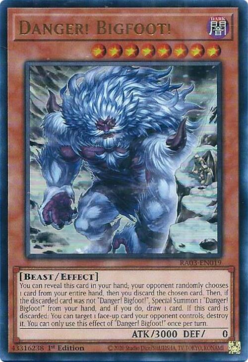 Danger! Bigfoot! (Alternate Art) (UR) [RA03-EN019] Ultra Rare | Jomio and Rueliete's Cards and Comics