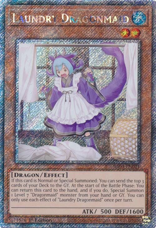 Laundry Dragonmaid (Platinum Secret Rare) [RA03-EN021] Platinum Secret Rare | Jomio and Rueliete's Cards and Comics