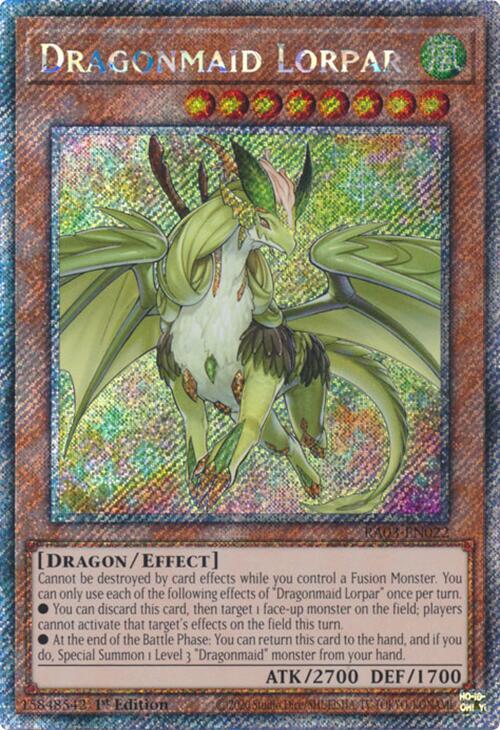 Dragonmaid Lorpar (Platinum Secret Rare) [RA03-EN022] Platinum Secret Rare | Jomio and Rueliete's Cards and Comics