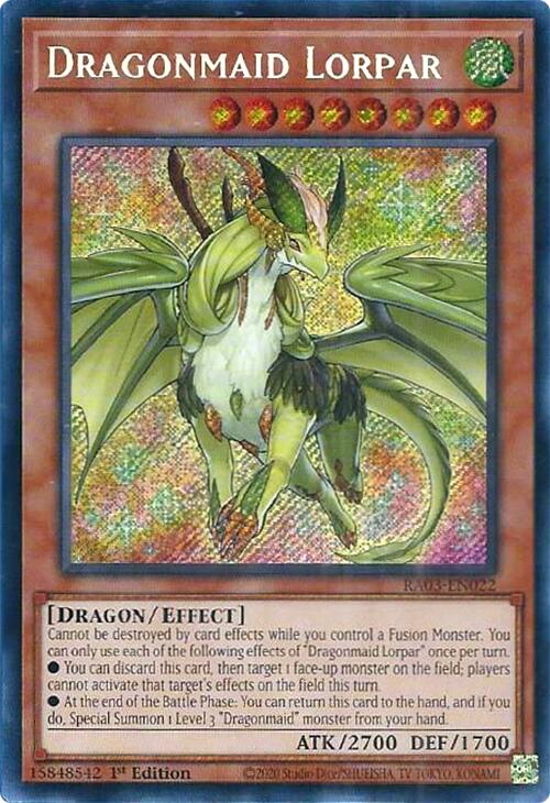 Dragonmaid Lorpar (Secret Rare) [RA03-EN022] Secret Rare | Jomio and Rueliete's Cards and Comics