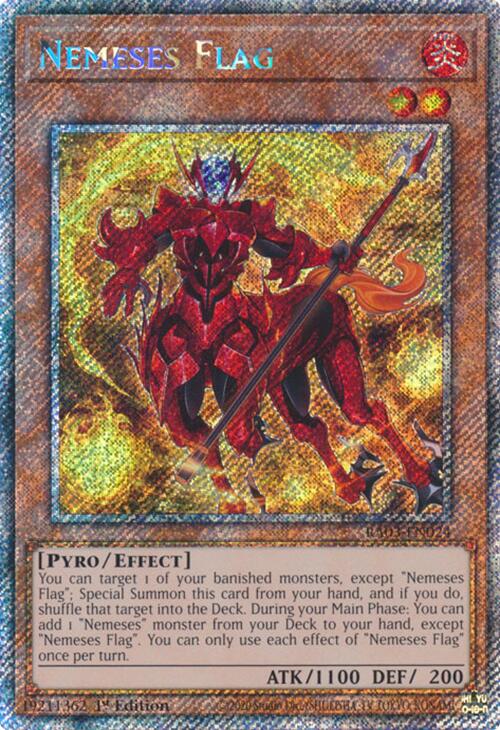 Nemeses Flag (Platinum Secret Rare) [RA03-EN024] Platinum Secret Rare | Jomio and Rueliete's Cards and Comics