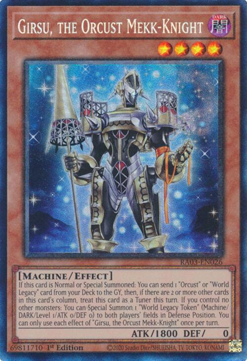 Girsu, the Orcust Mekk-Knight (CR) [RA03-EN026] Prismatic Collector's Rare | Jomio and Rueliete's Cards and Comics