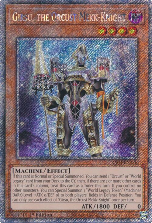 Girsu, the Orcust Mekk-Knight (Platinum Secret Rare) [RA03-EN026] Platinum Secret Rare | Jomio and Rueliete's Cards and Comics