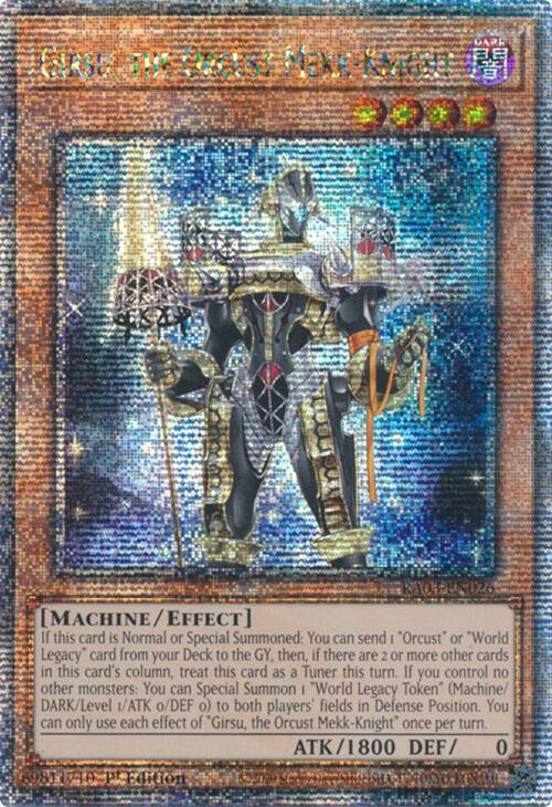 Girsu, the Orcust Mekk-Knight (Quarter Century Secret Rare) [RA03-EN026] Quarter Century Secret Rare | Jomio and Rueliete's Cards and Comics