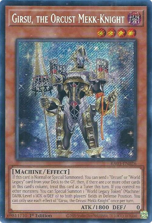 Girsu, the Orcust Mekk-Knight (Secret Rare) [RA03-EN026] Secret Rare | Jomio and Rueliete's Cards and Comics