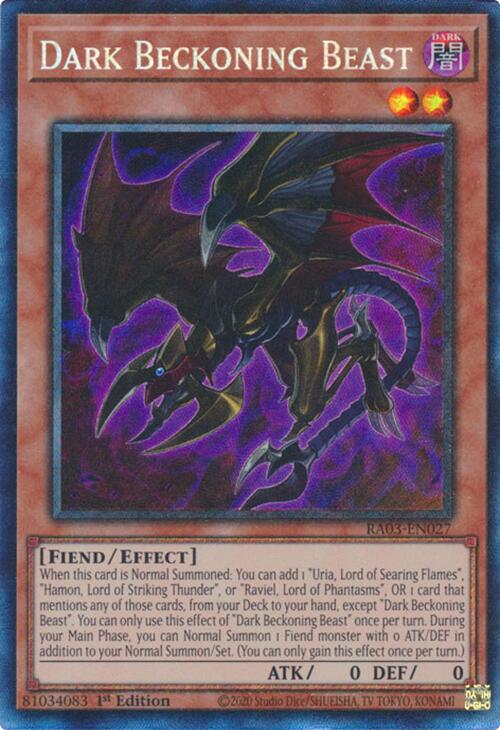 Dark Beckoning Beast (CR) [RA03-EN027] Prismatic Collector's Rare | Jomio and Rueliete's Cards and Comics