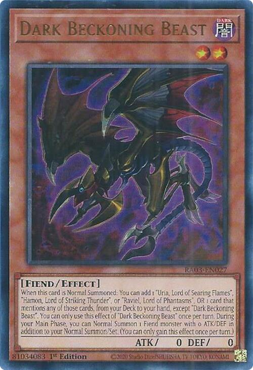 Dark Beckoning Beast (UR) [RA03-EN027] Ultra Rare | Jomio and Rueliete's Cards and Comics