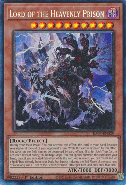 Lord of the Heavenly Prison (CR) [RA03-EN029] Prismatic Collector's Rare | Jomio and Rueliete's Cards and Comics