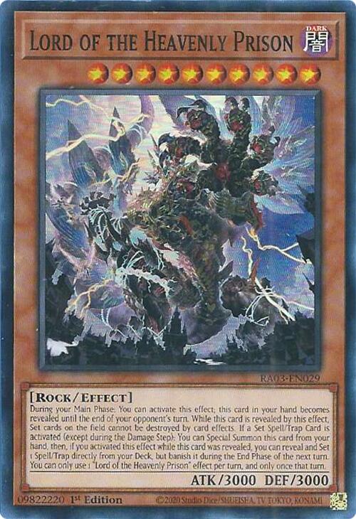 Lord of the Heavenly Prison [RA03-EN029] Super Rare | Jomio and Rueliete's Cards and Comics