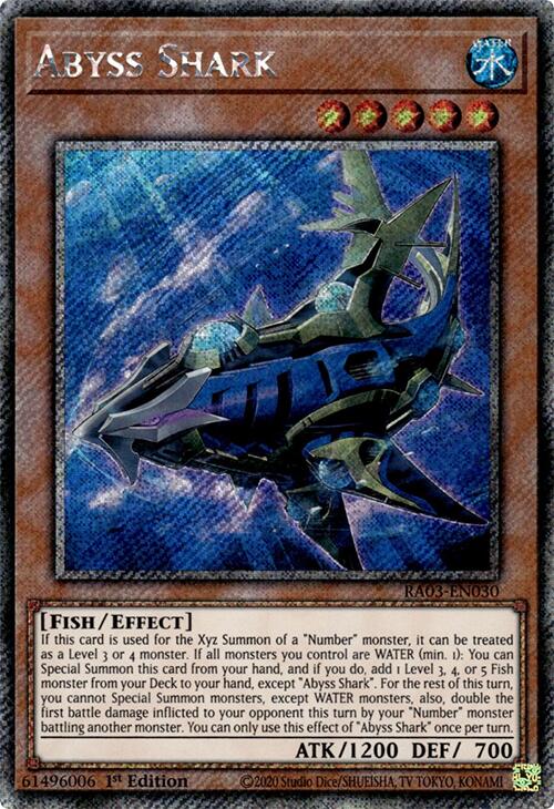 Abyss Shark (Platinum Secret Rare) [RA03-EN030] Platinum Secret Rare | Jomio and Rueliete's Cards and Comics