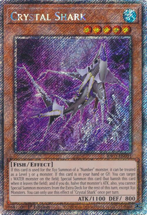 Crystal Shark (Platinum Secret Rare) [RA03-EN031] Platinum Secret Rare | Jomio and Rueliete's Cards and Comics
