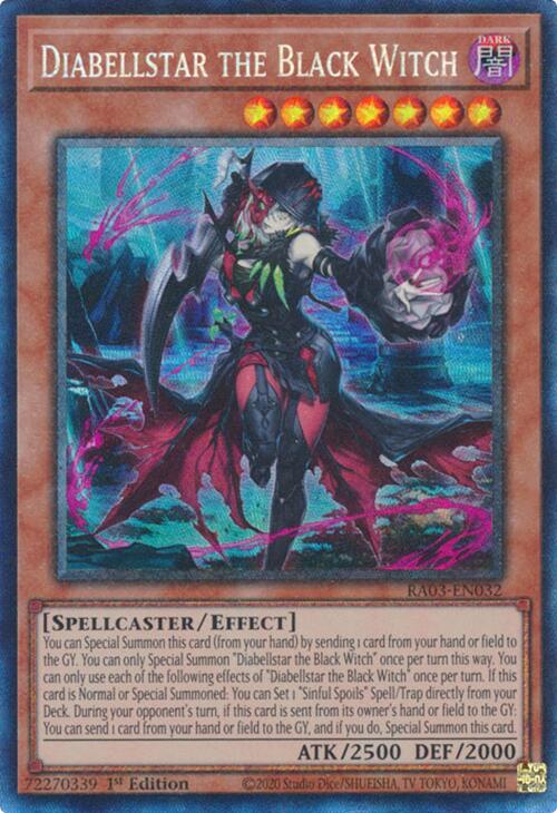 Diabellstar the Black Witch (CR) [RA03-EN032] Prismatic Collector's Rare | Jomio and Rueliete's Cards and Comics