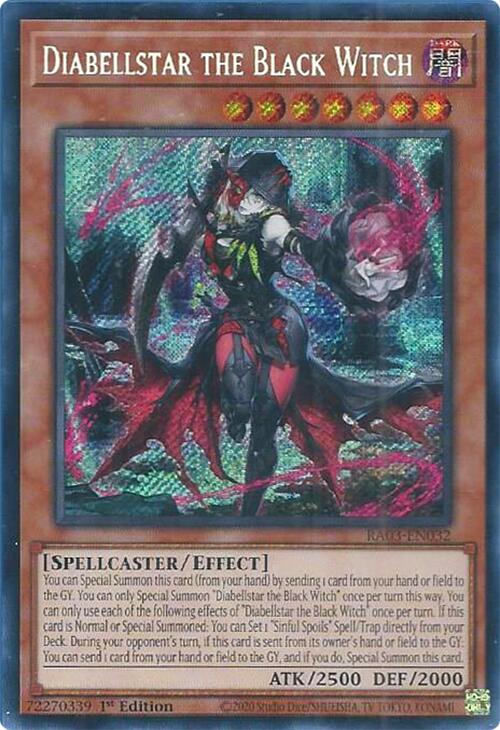 Diabellstar the Black Witch (Secret Rare) [RA03-EN032] Secret Rare | Jomio and Rueliete's Cards and Comics