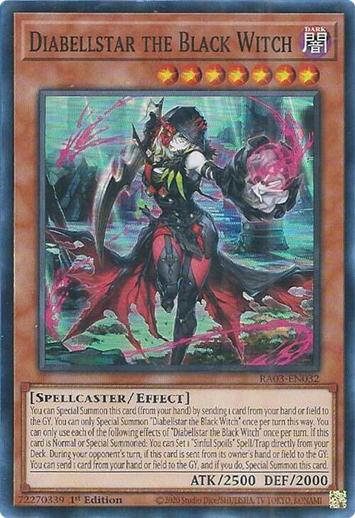 Diabellstar the Black Witch [RA03-EN032] Super Rare | Jomio and Rueliete's Cards and Comics