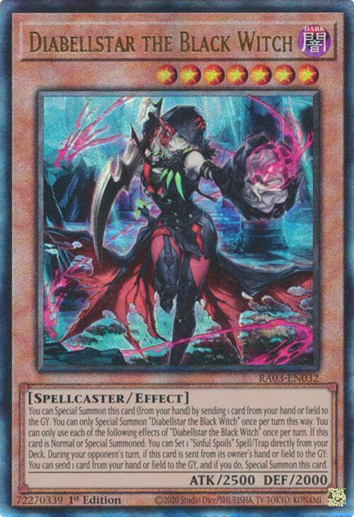 Diabellstar the Black Witch (UTR) [RA03-EN032] Prismatic Ultimate Rare | Jomio and Rueliete's Cards and Comics