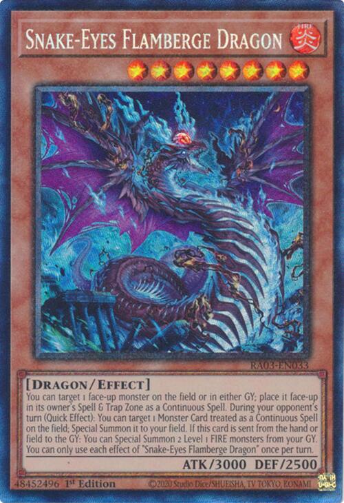 Snake-Eyes Flamberge Dragon (CR) [RA03-EN033] Prismatic Collector's Rare | Jomio and Rueliete's Cards and Comics