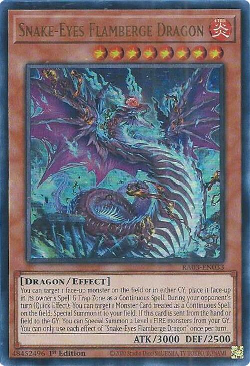 Snake-Eyes Flamberge Dragon (UR) [RA03-EN033] Ultra Rare | Jomio and Rueliete's Cards and Comics