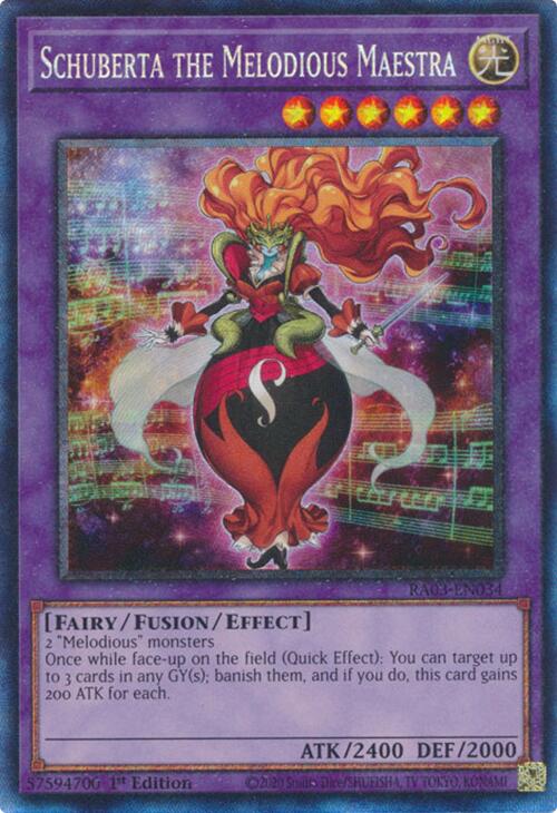 Schuberta the Melodious Maestra (CR) [RA03-EN034] Prismatic Collector's Rare | Jomio and Rueliete's Cards and Comics