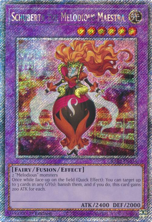 Schuberta the Melodious Maestra (Platinum Secret Rare) [RA03-EN034] Platinum Secret Rare | Jomio and Rueliete's Cards and Comics