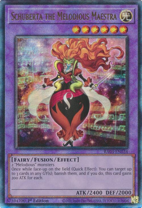 Schuberta the Melodious Maestra (UTR) [RA03-EN034] Prismatic Ultimate Rare | Jomio and Rueliete's Cards and Comics