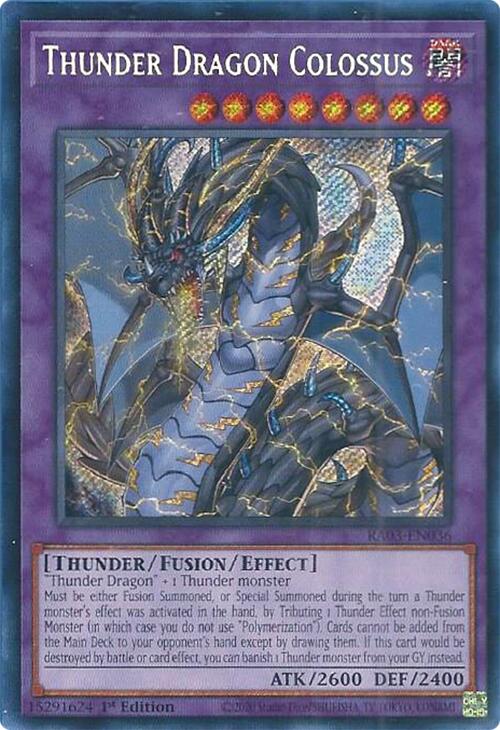 Thunder Dragon Colossus (Secret Rare) [RA03-EN036] Secret Rare | Jomio and Rueliete's Cards and Comics