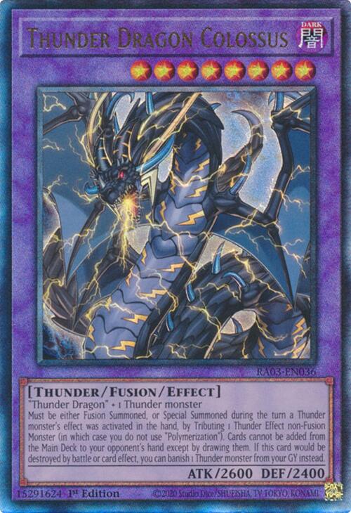 Thunder Dragon Colossus (UTR) [RA03-EN036] Prismatic Ultimate Rare | Jomio and Rueliete's Cards and Comics