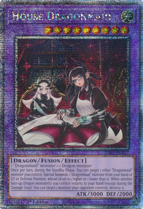 House Dragonmaid (Alternate Art) (Quarter Century Secret Rare) [RA03-EN037] Quarter Century Secret Rare | Jomio and Rueliete's Cards and Comics
