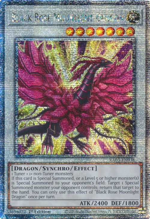 Black Rose Moonlight Dragon (Quarter Century Secret Rare) [RA03-EN038] Quarter Century Secret Rare | Jomio and Rueliete's Cards and Comics