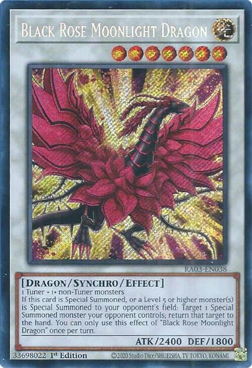Black Rose Moonlight Dragon (Secret Rare) [RA03-EN038] Secret Rare | Jomio and Rueliete's Cards and Comics