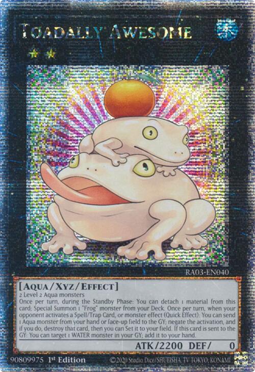 Toadally Awesome (Quarter Century Secret Rare) [RA03-EN040] Quarter Century Secret Rare | Jomio and Rueliete's Cards and Comics