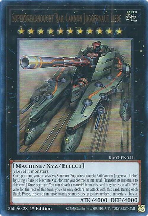 Superdreadnought Rail Cannon Juggernaut Liebe (UR) [RA03-EN041] Ultra Rare | Jomio and Rueliete's Cards and Comics