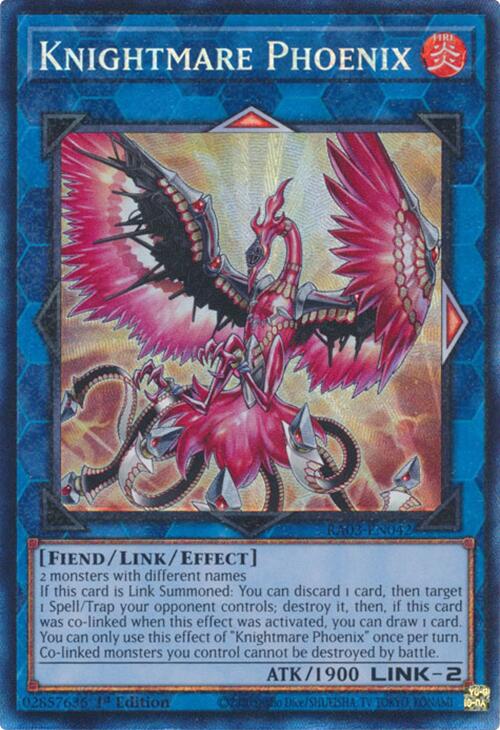 Knightmare Phoenix (CR) [RA03-EN042] Prismatic Collector's Rare | Jomio and Rueliete's Cards and Comics