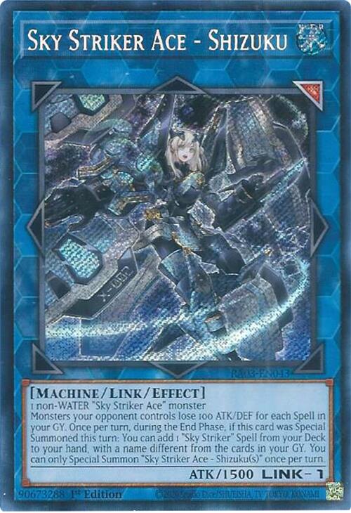 Sky Striker Ace - Shizuku (Secret Rare) [RA03-EN043] Secret Rare | Jomio and Rueliete's Cards and Comics