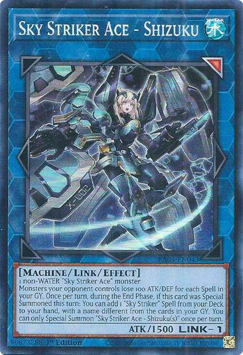 Sky Striker Ace - Shizuku [RA03-EN043] Super Rare | Jomio and Rueliete's Cards and Comics