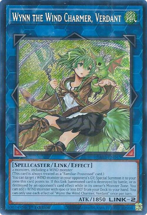 Wynn the Wind Charmer, Verdant (Secret Rare) [RA03-EN045] Secret Rare | Jomio and Rueliete's Cards and Comics