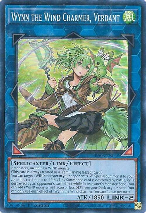 Wynn the Wind Charmer, Verdant [RA03-EN045] Super Rare | Jomio and Rueliete's Cards and Comics