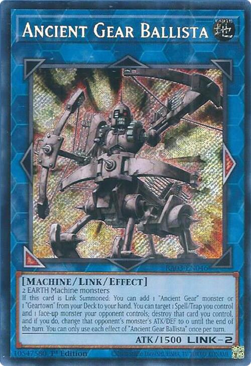 Ancient Gear Ballista (Secret Rare) [RA03-EN046] Secret Rare | Jomio and Rueliete's Cards and Comics