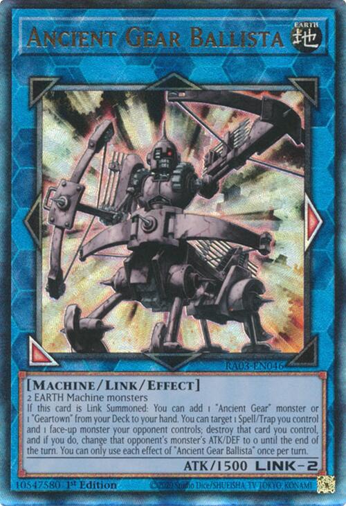Ancient Gear Ballista (UTR) [RA03-EN046] Prismatic Ultimate Rare | Jomio and Rueliete's Cards and Comics