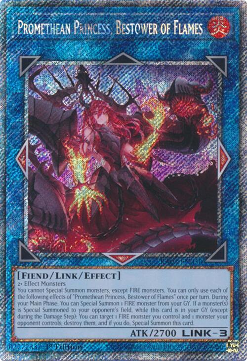 Promethean Princess, Bestower of Flames (Platinum Secret Rare) [RA03-EN050] Platinum Secret Rare | Jomio and Rueliete's Cards and Comics