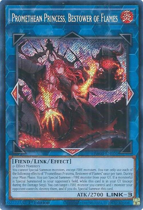 Promethean Princess, Bestower of Flames (Secret Rare) [RA03-EN050] Secret Rare | Jomio and Rueliete's Cards and Comics