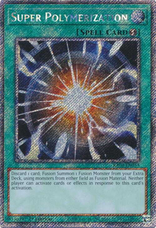 Super Polymerization (Platinum Secret Rare) [RA03-EN053] Platinum Secret Rare | Jomio and Rueliete's Cards and Comics